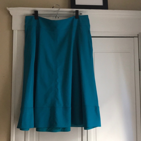 Teal swing/poodle style skirt with pockets - Picture 1 of 6